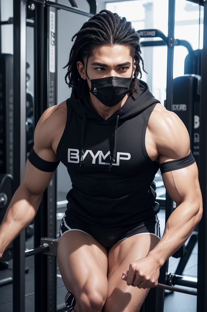 Black brand persona from a gym called realistic BPGYM pls
