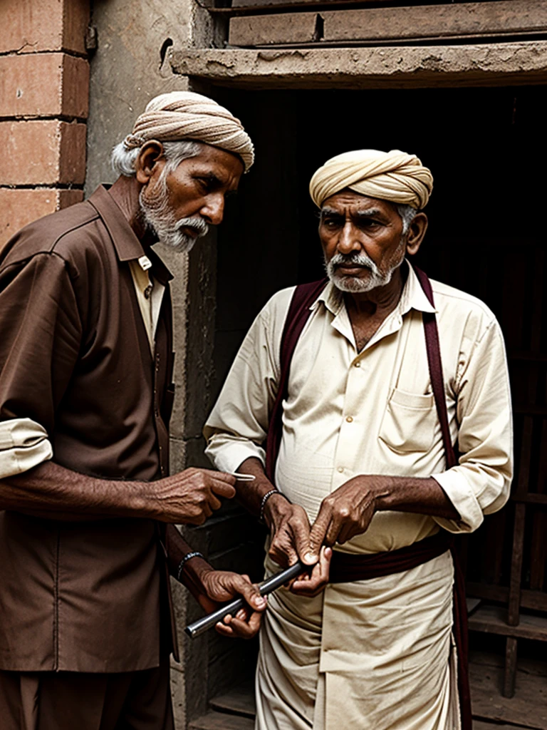 Old India A man killing a widow
