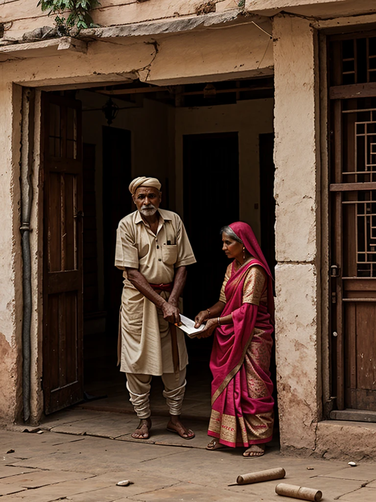 Old India A man killing a widow
