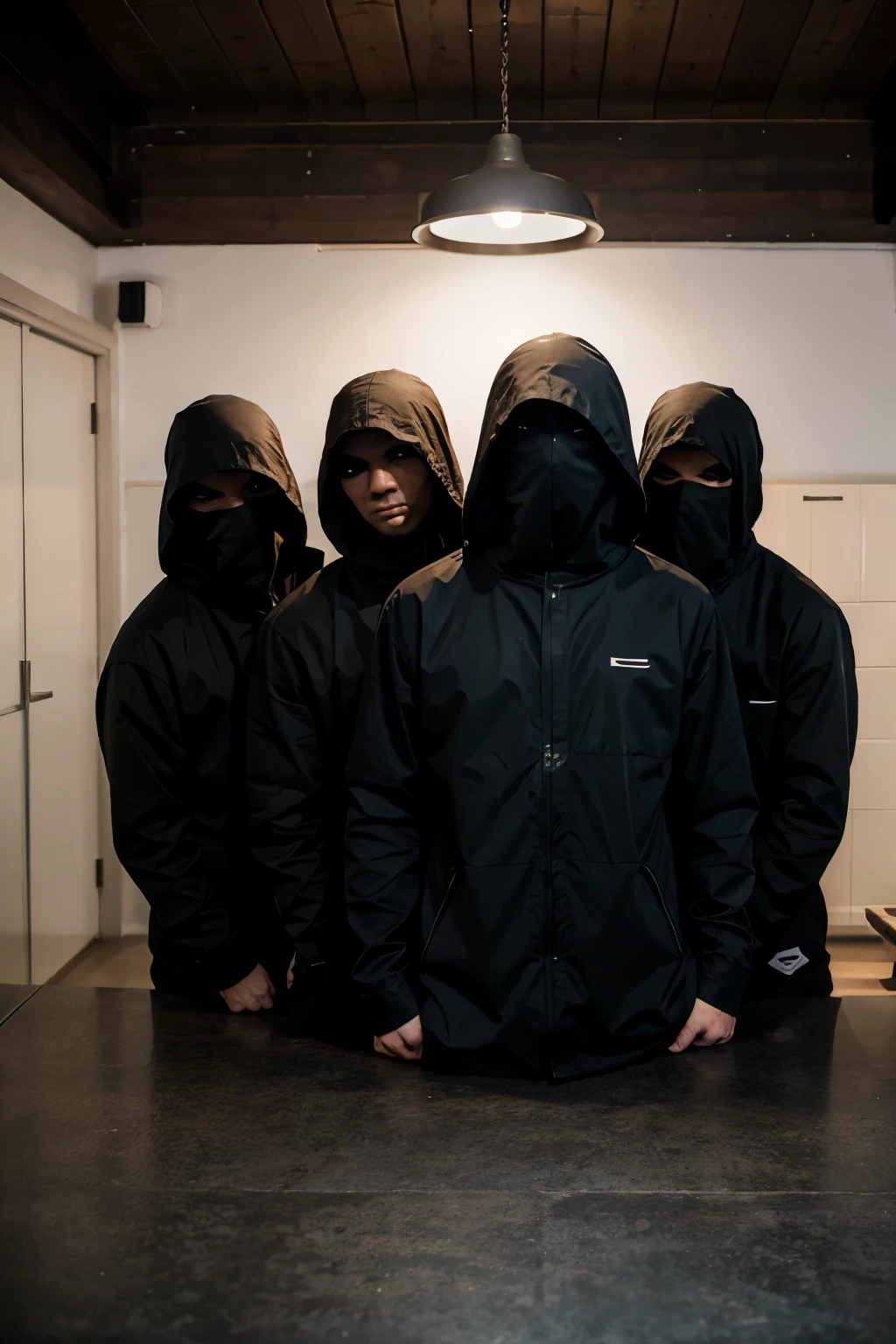 Eight man like old boy band, no face, hd pic, with wods "omgeleman"