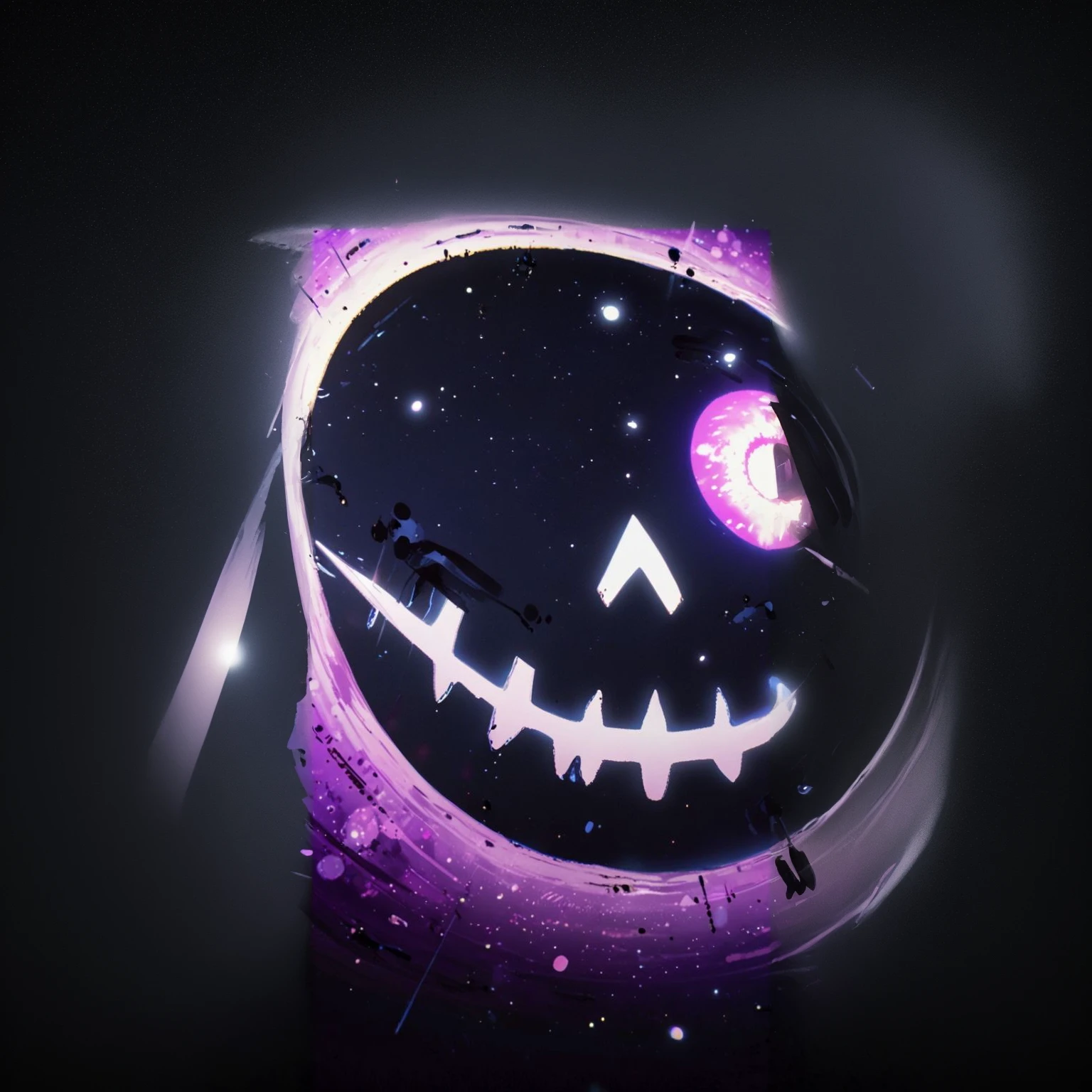 A black background