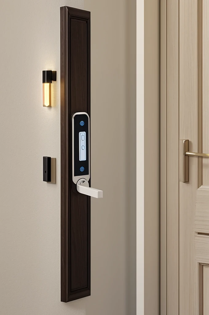 Create a sensor that is attached to the wall near the door with beautiful designs that are like an alarm to tell us that we should take out the keys and that can also hang the keys with lights that flash when the sensor is activated, like a key ring