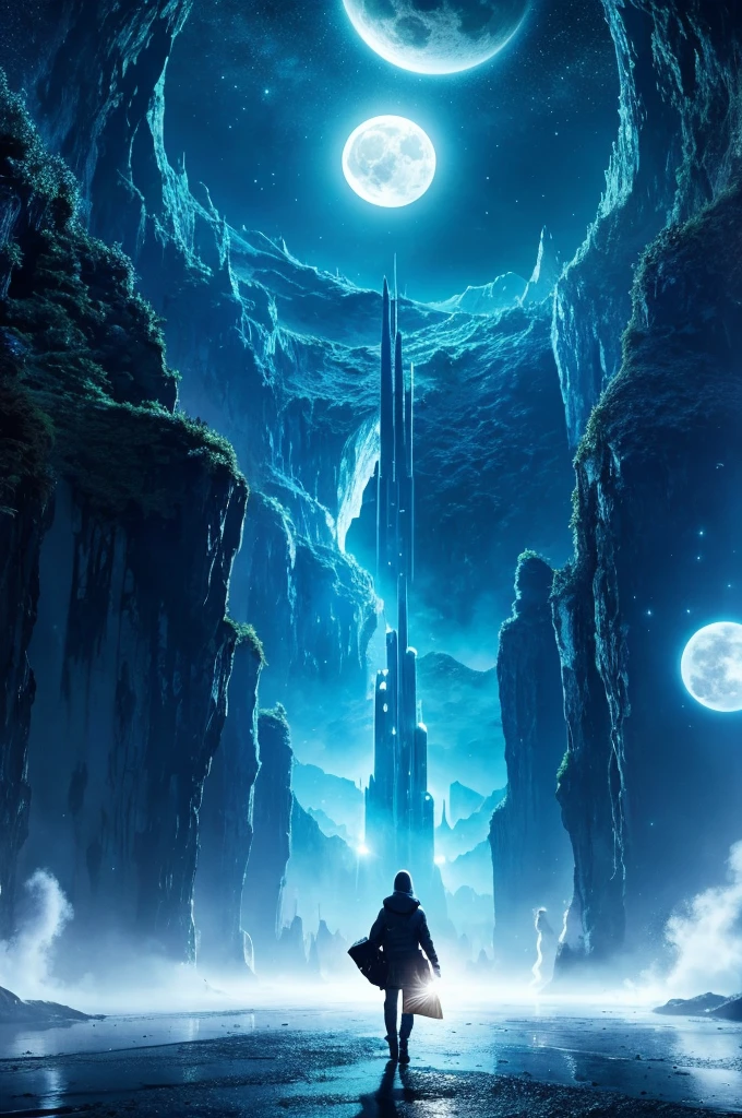 On a journey to another world led by the moon
