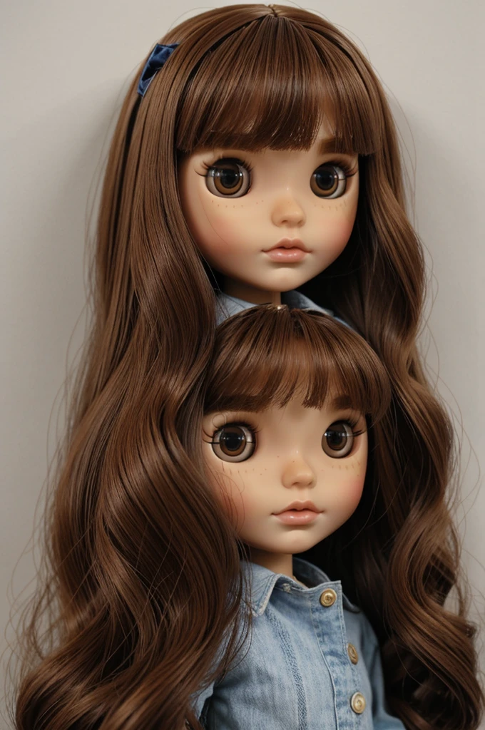 I want a blythe doll without bangs with brown eyes and straight chestnut horse