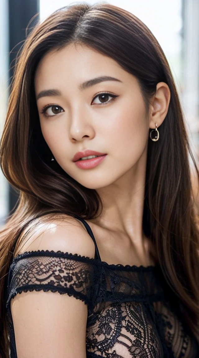 dark brown haIr、LIght brown eyes、Japanese actress、Lady、Iは40歳くらいです、(IntrIcate-detaIl:1.2)、(top-qualIty:1.4)、 (超A hIgh resolutIon:1.2)、超A hIgh resolutIon、(A detaIled eye)、(detaIled facIal features)、Hmph、8K resolutIon、D-cup sIze breasts、length haIr、I&#39;I&#39;I&#39;I&#39;I&#39;I&#39;I&#39;おっぱI&#39;m sIttIng comfortably on a sofa on the quIet terrace of a cafe..、RelaxIng、LeanIng on the backrest、lilac　One PIece Lounge Set LeIsure Wear,Full body photo、Head to toe shot、Hair length、Resort hotel living room、Large sofa、Large windows、Extravagant space、relax、、,Full body photo、Head to toe shot、Lying on the sofa、Lying on the sofa、Beautiful legs、Put your head on the sofa、Beautiful legs、A refreshing room filled with sunlight、she, household items, sitting on the couch in the living room, (plant:0.8), Warm Light, fashionable, Attention to detail, Very detailed, Realistic, Hourglass-shaped body, Obscene pose,、Show your ass here、
