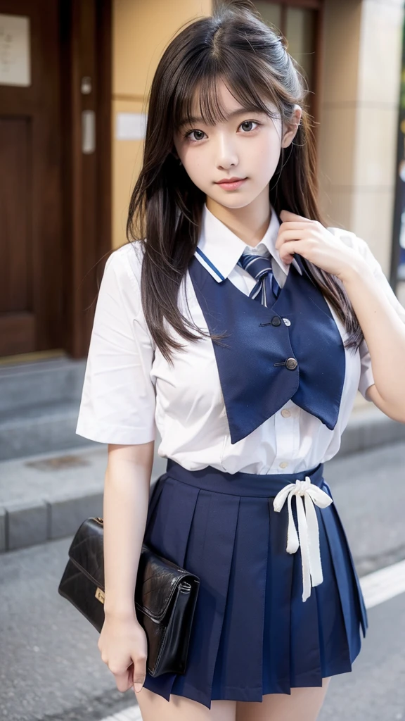 Japanese,high school girl,uniform,Big Breasts,18-year-old,mini skirt