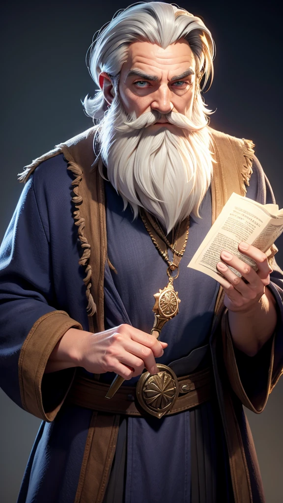 Old man wizard magic, bearded man doing magic