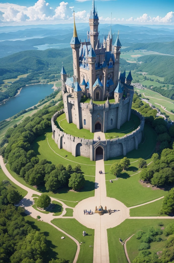 A gigantic kingdom with magic and medieval technology anime