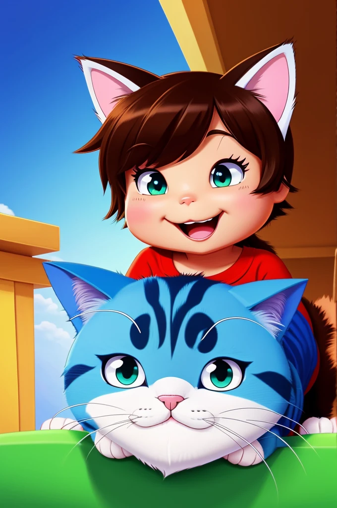 Cat wala cartoon with ligh quality or children cartoon