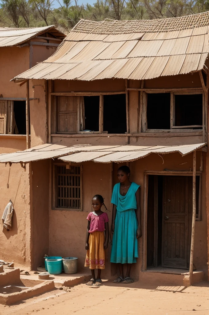 I want a story where a girl lives in a community where there is no water and she is worried about that and looks for solutions with more people. 