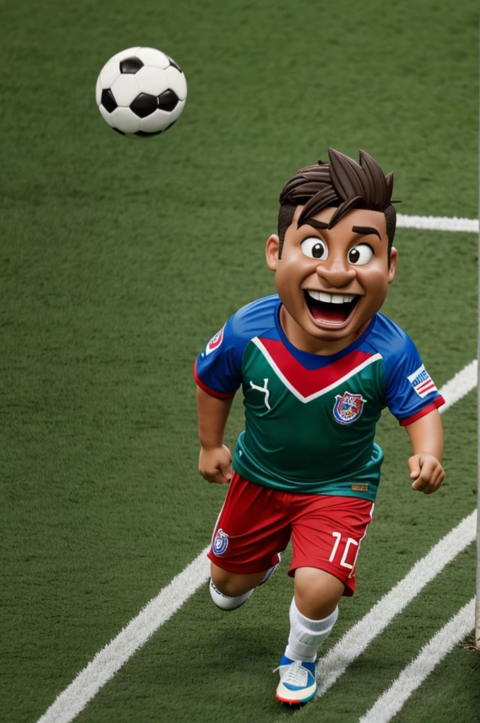 Animated soccer mascot of the country Chile