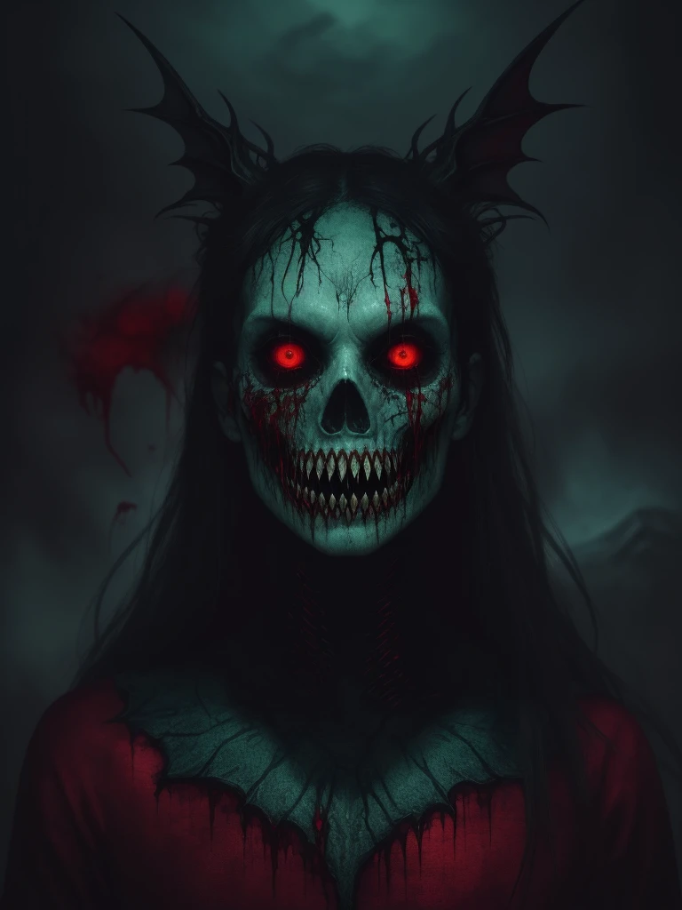 (Masterpiece, Best Quality:1.2),Sea of Blood Background, highly detaild, Colorful black, 1 Girl, cool face, Illustration, Horror art, terror, creepy, 血,A Beautiful Form of Chaos,Mermaid Beautiful Face, graceful, a brutalist designed, vibrant colours, romanticism, rolling_eyes,Evil Mermaid Siren,Bloody and sexy,Gray-green skin, Straight black hair soaked in blood, sharp teeth, Frantic laughter, Atmospheric, trending on Artstation. 8K Masterpiece, ((symmetry)), death, rot, colored background, highly detaild, cool face, Illustration, Horror art, terror, creepy, 血,