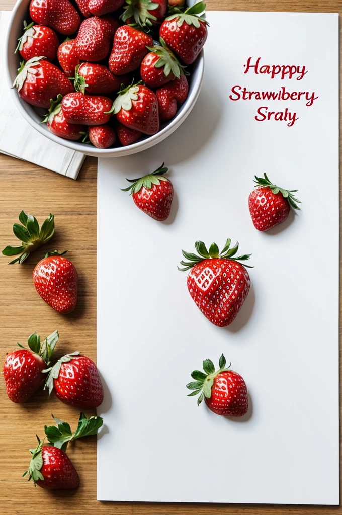 happy drawing strawberries 