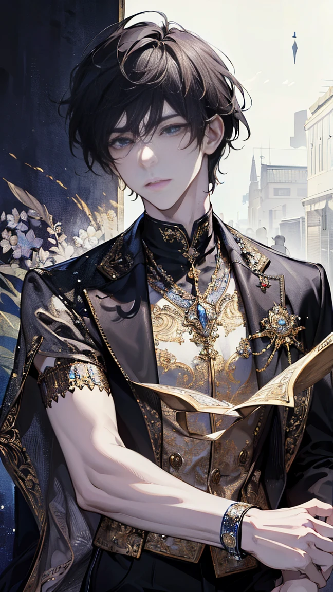 (masterpiece), (highest quality), (super detailed), ultra-detailed, Beautiful face, (((male))), whole body, Down to the toes, Stylish, suit,