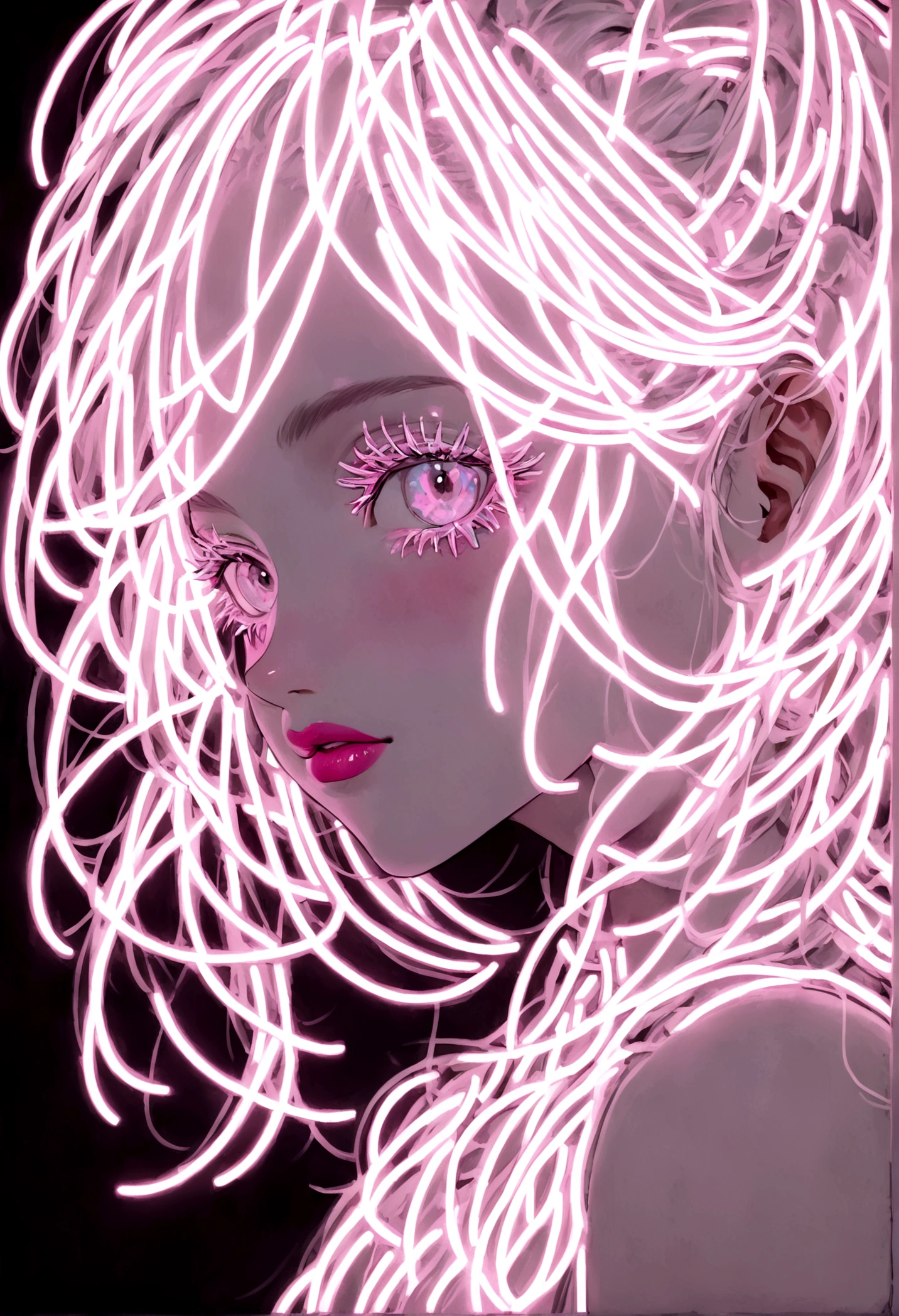Neon lights for makeup girls