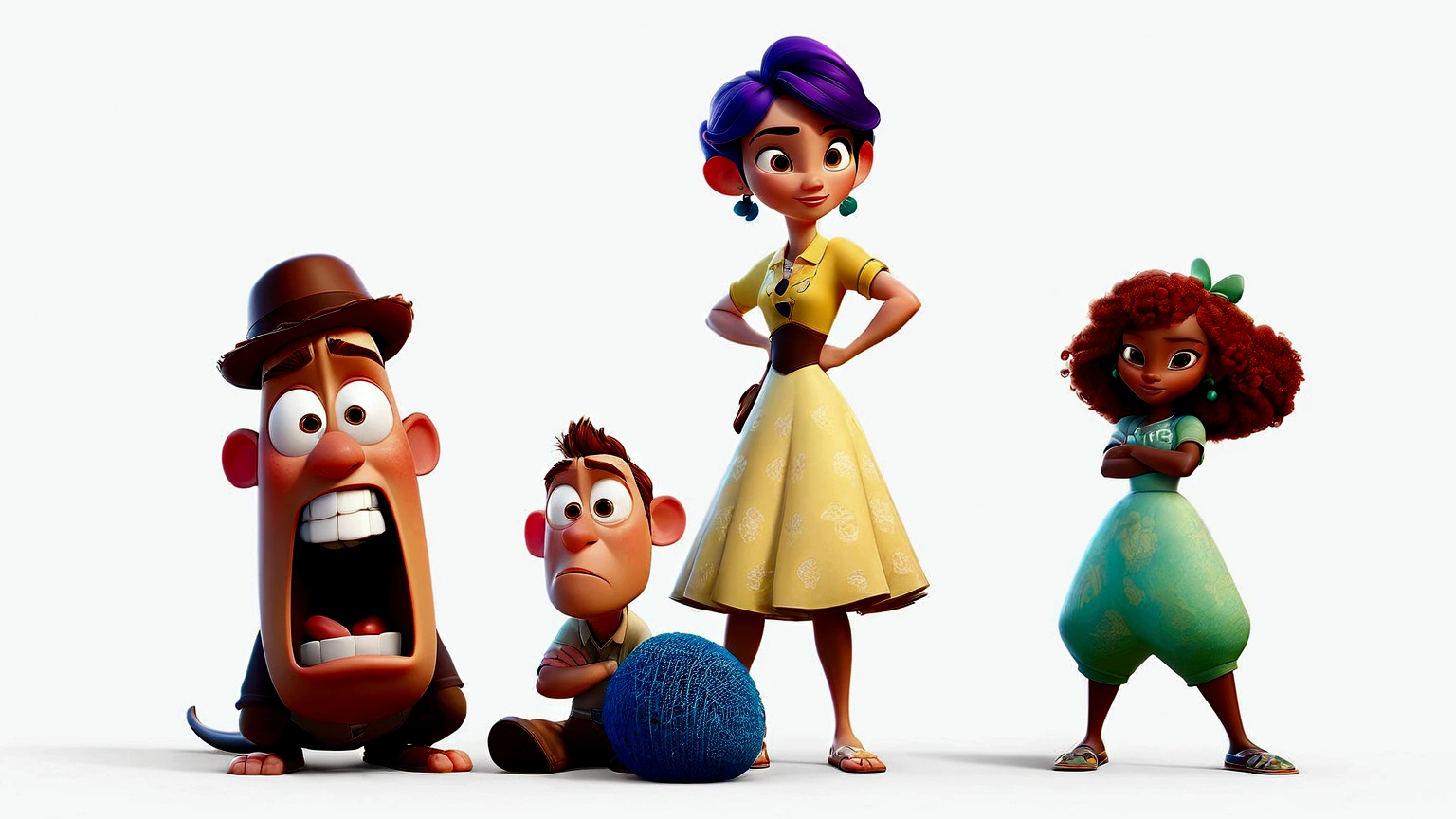 3d characters, disney pixar style, best qualityer, maximum quality, 8k resolution, drawning, 3d characters, bright coloured