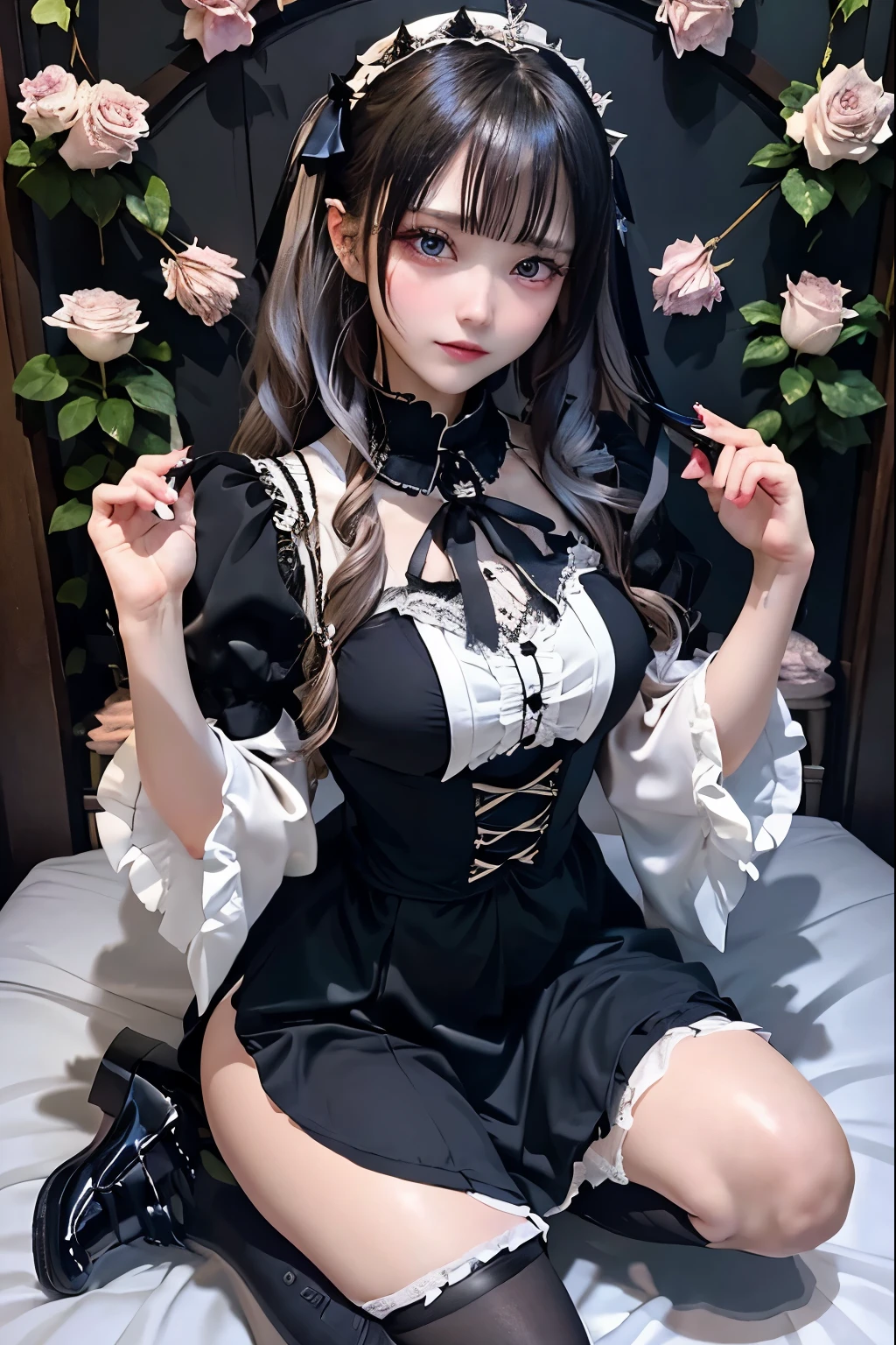 Hard Dark Gothic Makeup、Black dark eyeshadow、sad、Good skin radiance、Dark Gothicメイク、Dark smile、palace、The beauty of fragrance、24-years-old、Expression of intense sexual pleasure、Embarrassed look、Dark Gothic、Highest quality、Expression of sexual pleasure amid suffering、Drunk face、紫のMaid clothes、Mysterious、Noble、The face of someone holding it in the toilet、sexy、Loving smile、Twin tail hair、Right blue eye, Left eye is red、Super tempting pose、Platform Heel Shoes、Heavy makeup、Gothic Lolita clothes、Silver Hair、Long Hair Straight Hair、Cute Gothic Lolita Dress、Beautiful Face、elegant features、Attractive face、Stained glass is the background、Chest glistening with sweat、The room is dark、goth long dress、Bell Sleeves、Wizard Sleeve、Decadent look、Sexually excited expression、Glossy thighs wet with water、Thighs that are wet and shiny with oil、Background of a room full of roses、sad expression、Rose Maiden、The embroidery is pink、The dress has pink embroidery.、Thigh-high socks、Knee-high socks、Gentle expression、Dark black eyeshadow、Stained glass and rose background、thighs are a little thin、Female Duo、Female couple、dark church background、Stained glass、Black metal world、Dark Castle、Dark Room、Slender body、gothic long dress、Victorian dress、Small breasts、Hold the wine in your right hand、Hold the lantern in your left hand、pantyhose、The bed is covered with roses、Lying in bed、Her thighs are shining with sweat、My body is wet and shiny、Lots of glitter on the thighs、sweating、My thighs are sticky from sweating、Sweat glistening on my thighs, The whole body is sweaty and shiny、I sweated a lot.、My thighs are sweaty、My thighs are wet、My thighs are shining with sweat、A lot of sweat glistening all over the body、Slender body、Sleep and lie down、Sleeping on a bed、