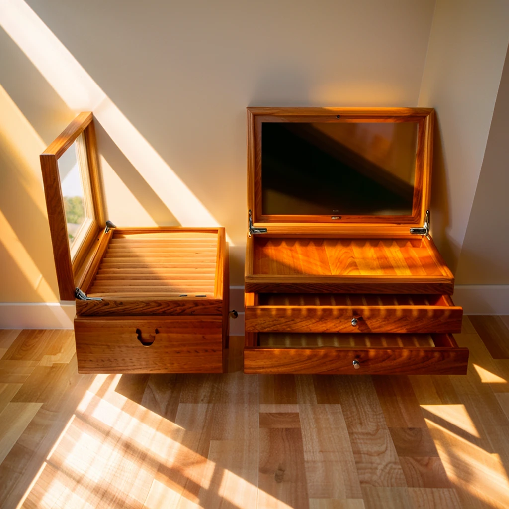 In this cozy room,A ray of sunlight shone on the table through the half-drawn curtains,Let the wood grain on the watch storage case shine with a faint sheen。There is a calm and serene atmosphere in the surrounding air。Several still lifes hang on the walls of the room,It adds a touch of elegance to the space。And on the other side of the room,A half-open window lets the breeze blow in,The pages on the small desk by the window flipped in the wind,This quiet scene gives a sense of tranquility and comfort。