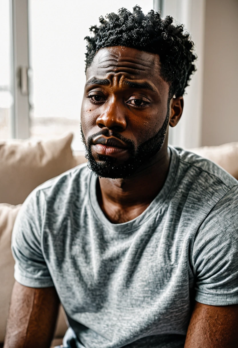 30 year old black man sad and lonely