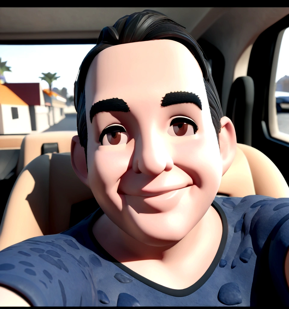 Cartoon character of a man in a wheelchair, in black shirt, animation character, stylized character, animation style rendering, 3d stylized, Arnold Maya rendering, Stylized 3D rendering, toon render screenshot, 3d character, 3d character, Stylized 3D rendering, 3D character rendering, cartoon character, Personagem de close up, character posing, (Pixar-style) (master part:1.2) (bokeh) (best qualityer) (skin detailed) (detailed texture) (8K) (Argilla) (cinematic lighting) (sharp focus