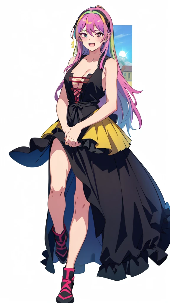 Reaching out to dance in a ball gown