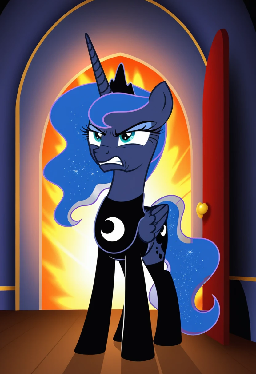 Pony . Black stocking Prince Luna angry