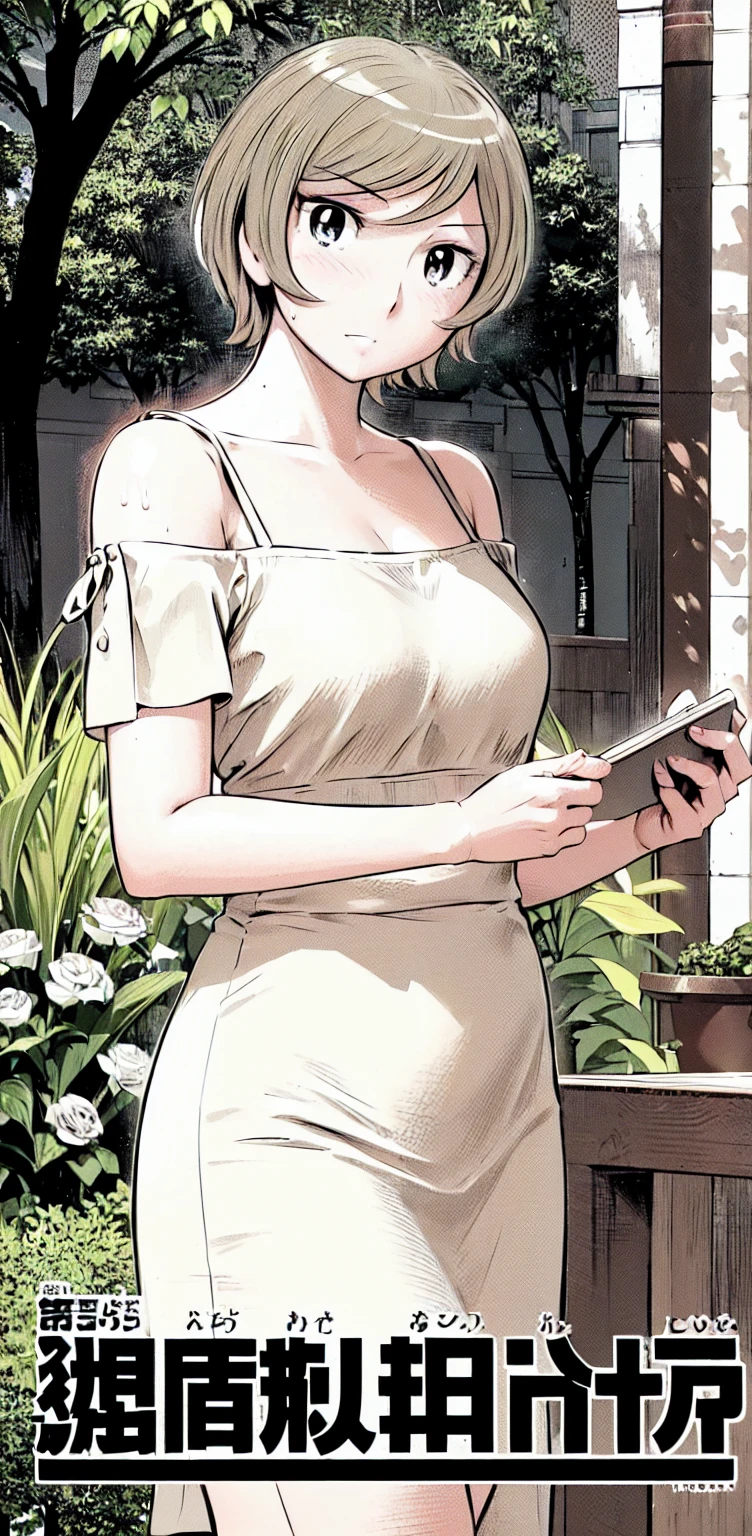 、(masterpiece、Highest quality)、Highest quality, Ultra-high resolution, (((masterpiece))), alone, Sweat、Big eyes,Show Viewer,
blonde,(short hair:1.2), (Highest quality:1.3),One Girl,Private Server、Floral dress、nature、Off the shoulder、Embarrassed face