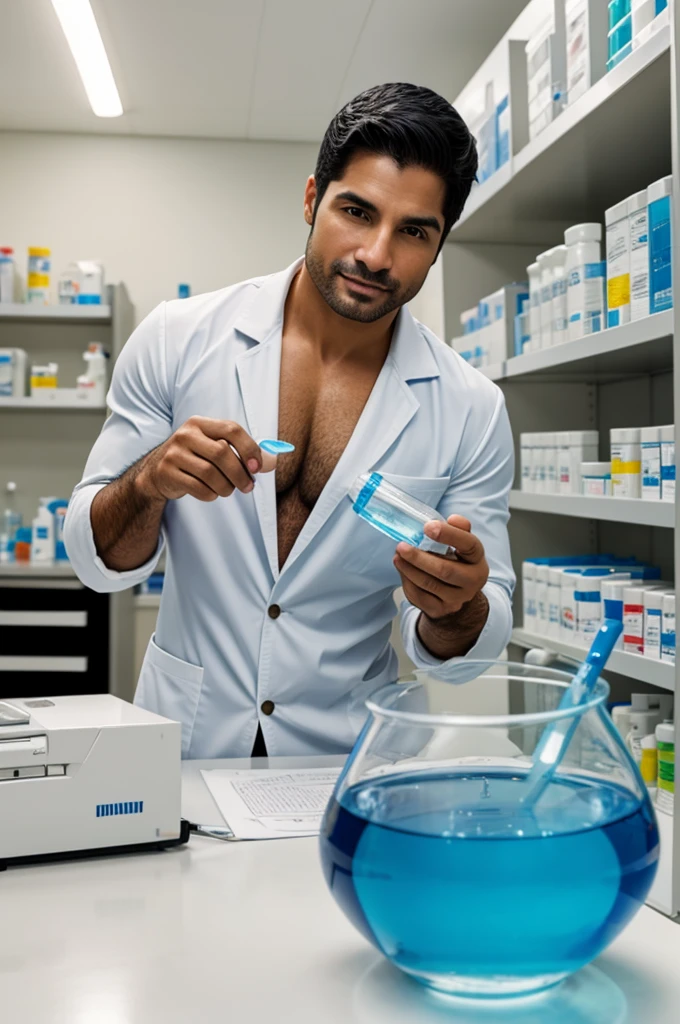Elmer Figueroa Chayanne as pharmaceutical chemist