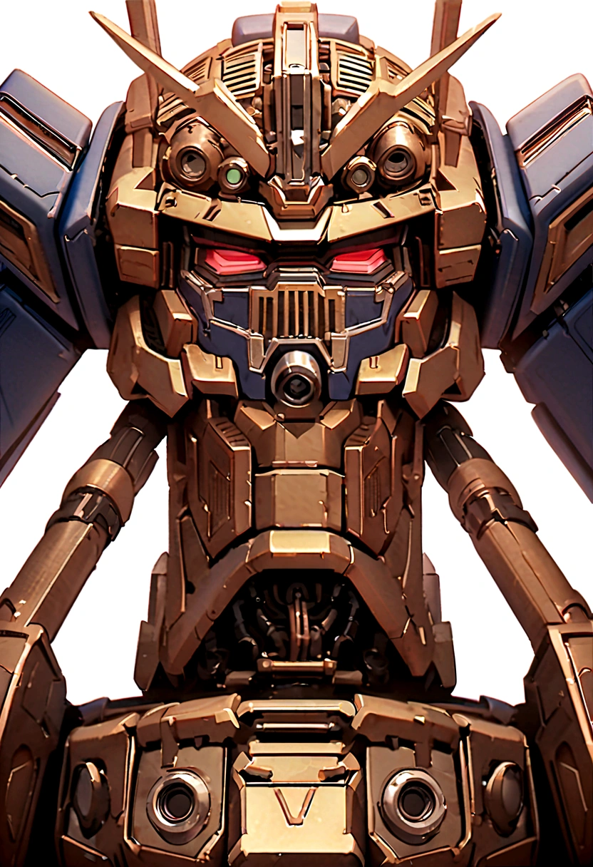 Ancient Aztec robot look like transformers, Optimus prime, full body 