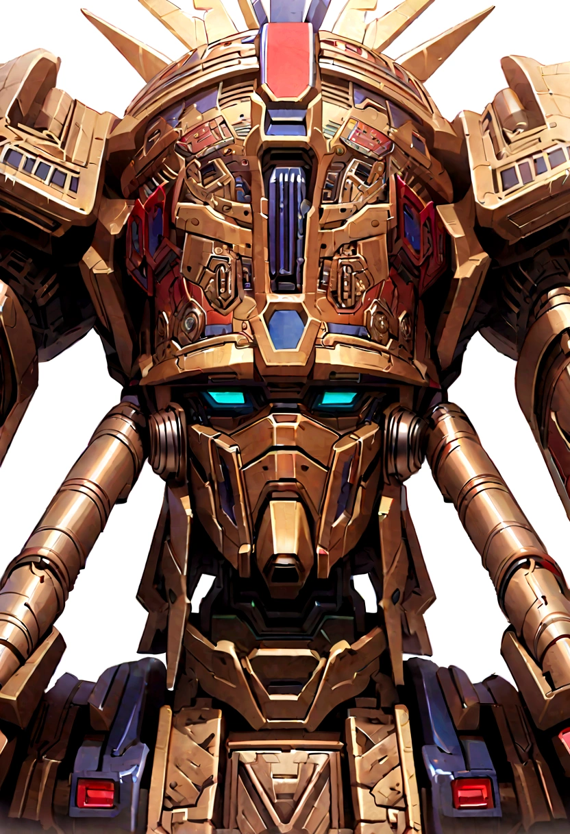 Ancient Aztec robot look like transformers, Optimus prime, full body