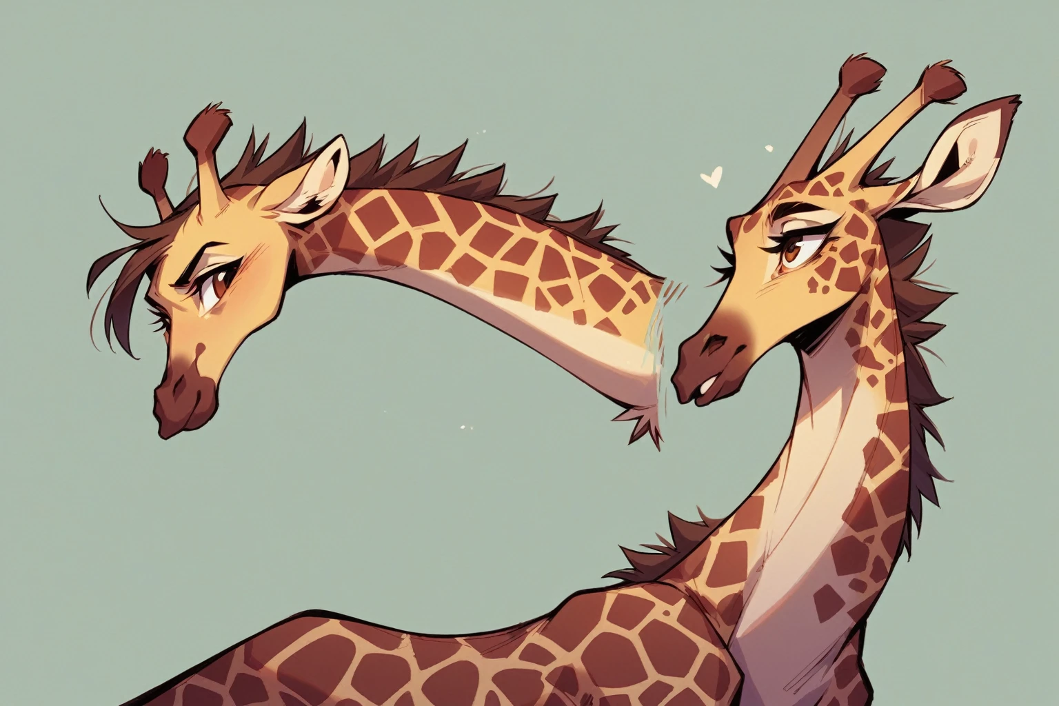 create cartoon style giraffe image to color