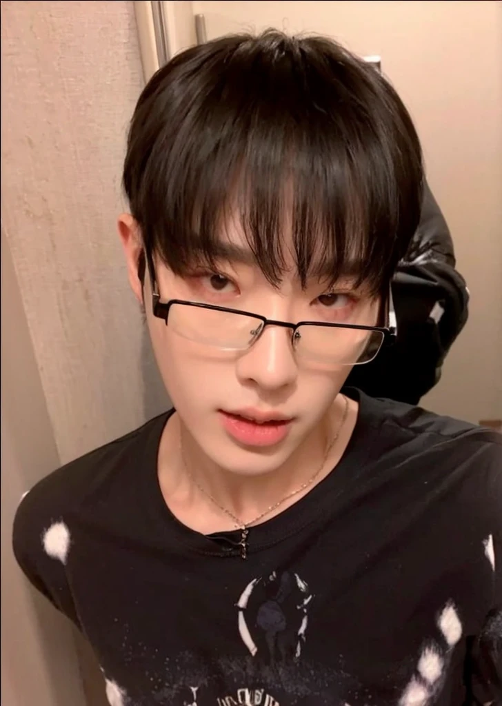 Crafty man with glasses and a tattoo on his neck., jungkook, cai xukun, Jimin, hyung tae, kim taejin, Yoongi with black hair, ten reads, Official Art, realism art, full lips, Hong Jun Hyung, BTS, portrait photo, jinyoung shin, kim doyoung, KPOP idol portrait