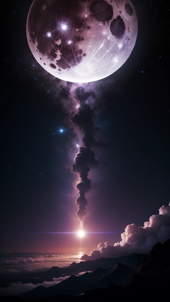 full moon, Magellanic Clouds Background