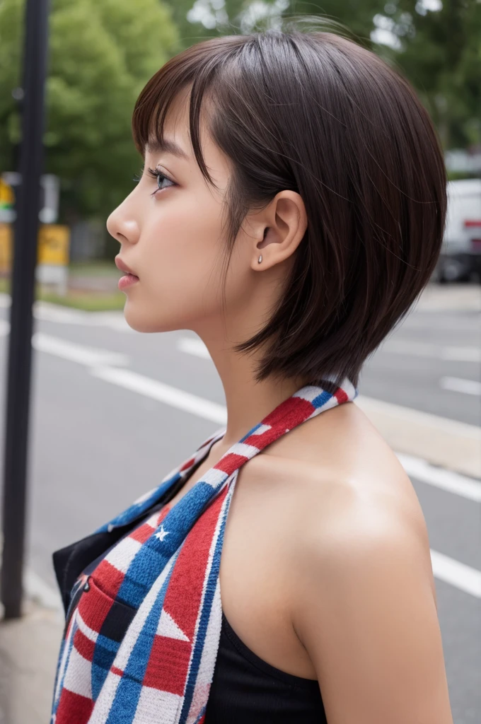 An American with stiff shoulders
