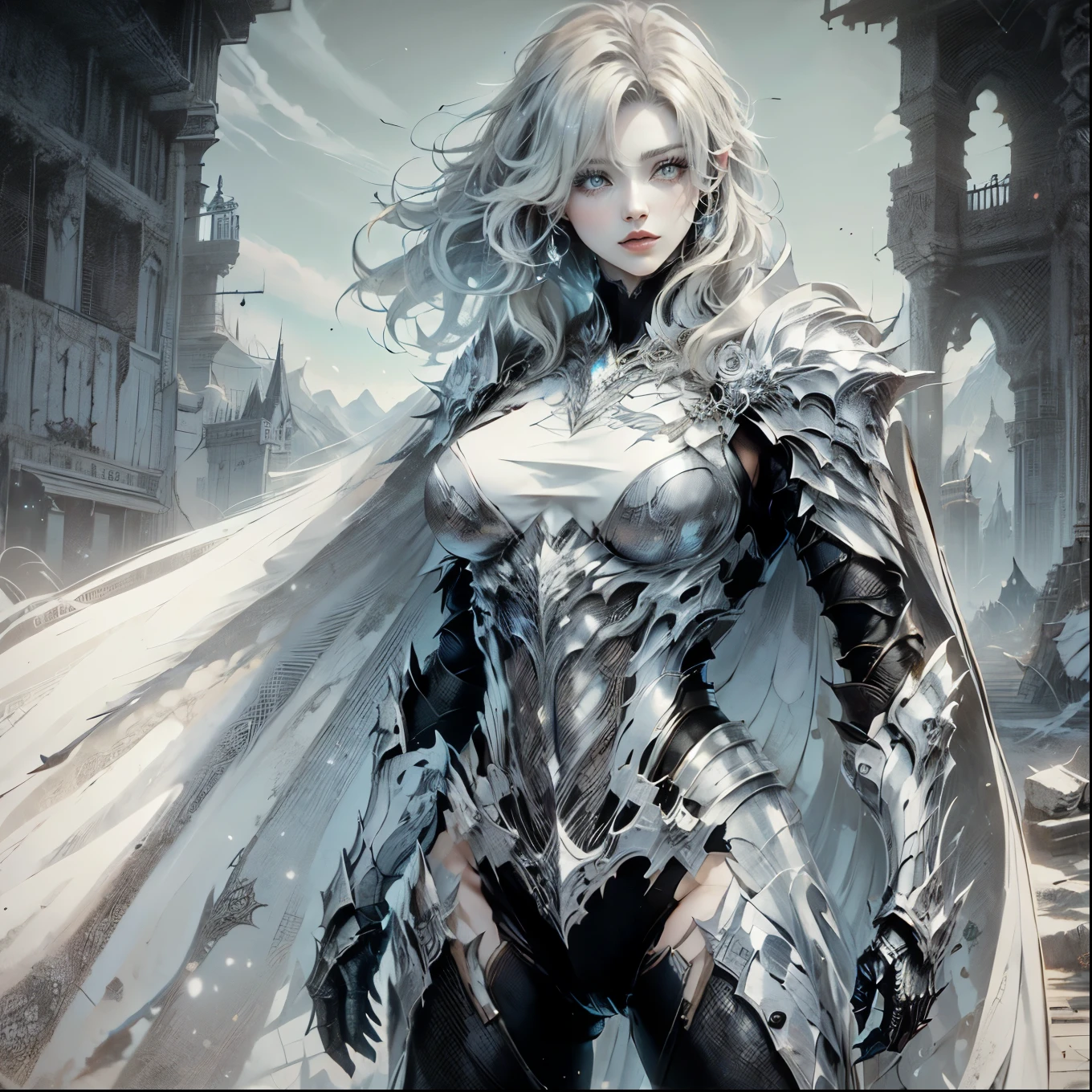 Asgard，Valkyrie，muscular woman, Lady Knight，anatomical correct，epic fantasy digital art，Masterpiece artwork，8K，high definition resolution，detailed drawing，Quality Superior，, Epic composition, muscular body