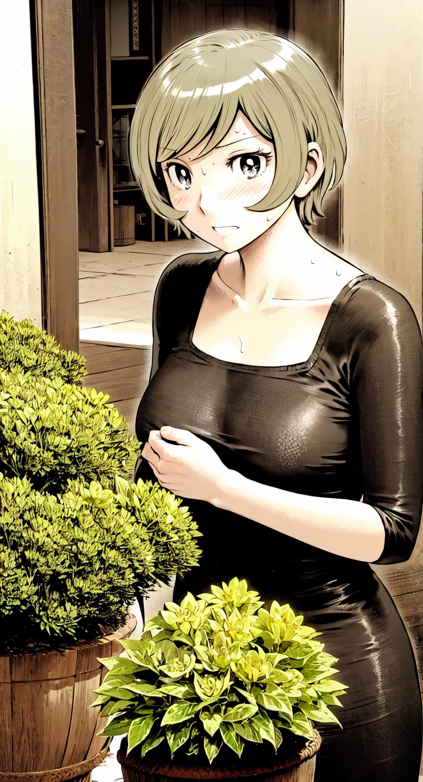 、(masterpiece、Highest quality)、Highest quality, Ultra-high resolution, (((masterpiece))), alone, Sweat、Big eyes,Show Viewer,
blonde,(short hair:1.2), (Highest quality:1.3),One Girl,Private Server、Floral dress、nature、Off the shoulder、Embarrassed face