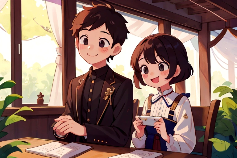 boy,girl,A good friend,smile