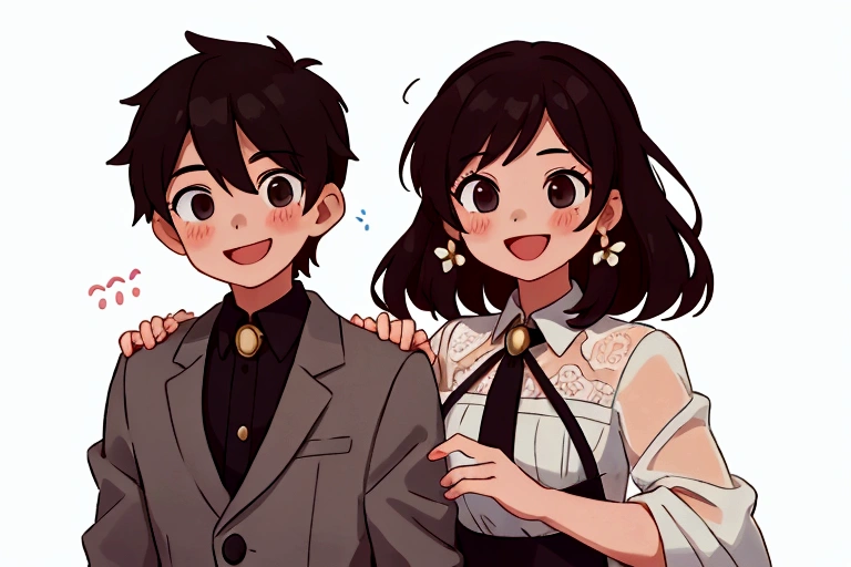 boy,girl,A good friend,smile