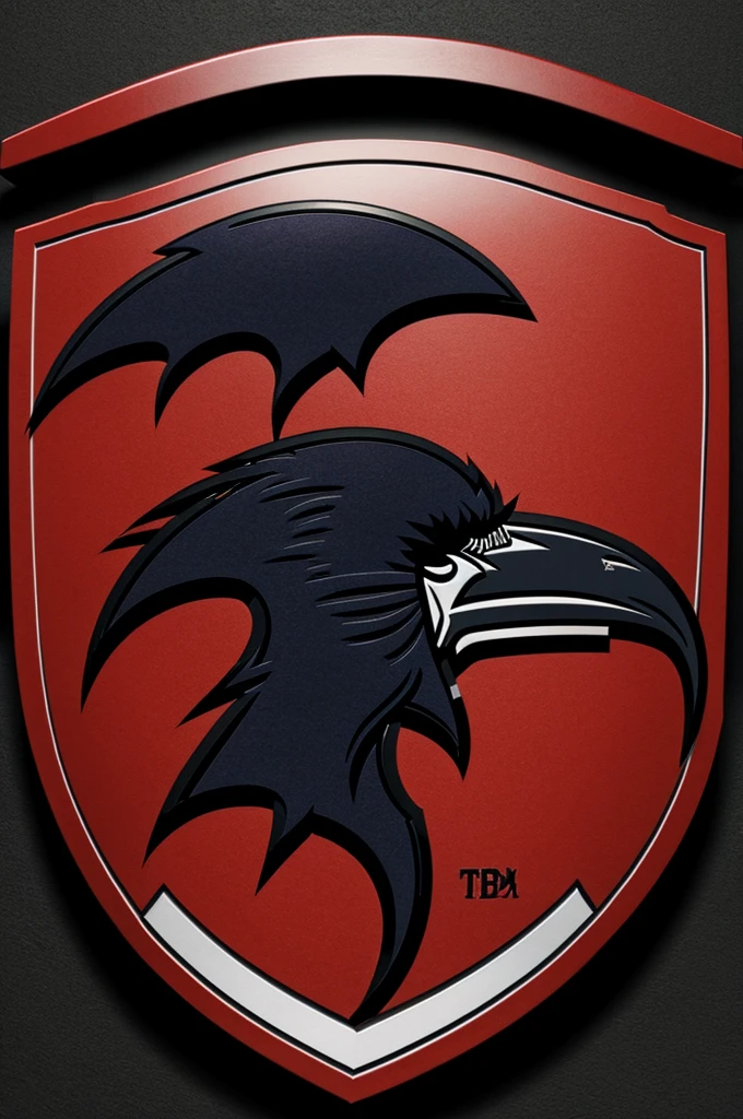 Ravens red football shield