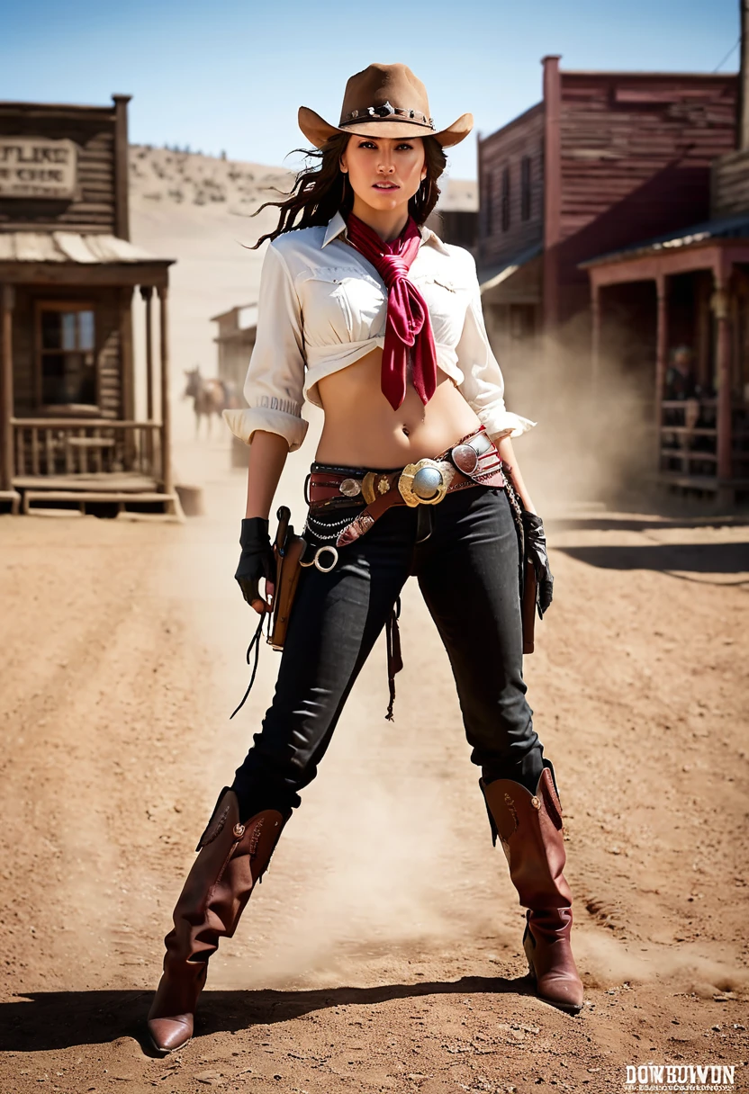 Create Wild West-style images to Press play and be transported to a world where hope and bravery go hand in hand, and where every viewer is a potential champion of justice. realistic image, high definition