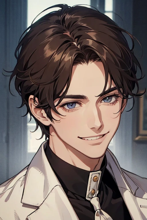 Handsome guy smile model Unkempt head