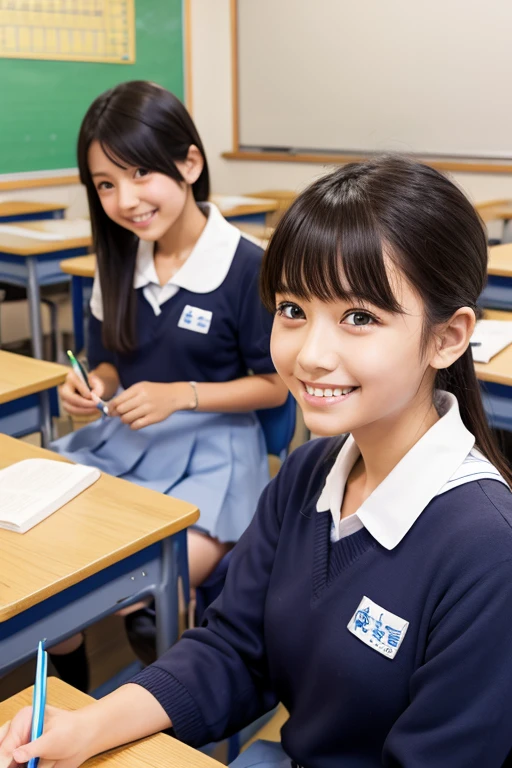 Japan　anime　Primary school students　dentifrice　classroom　many people