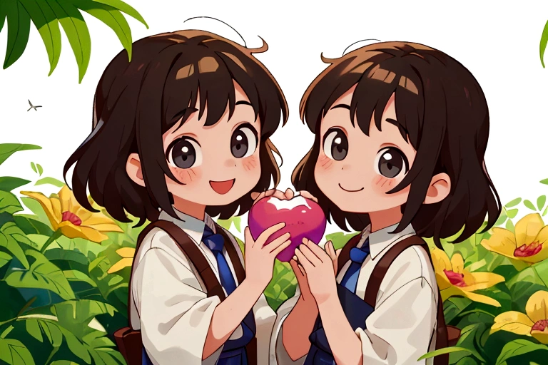 Two 10-year-old boys,Two 10-year-old girls,fine,smile