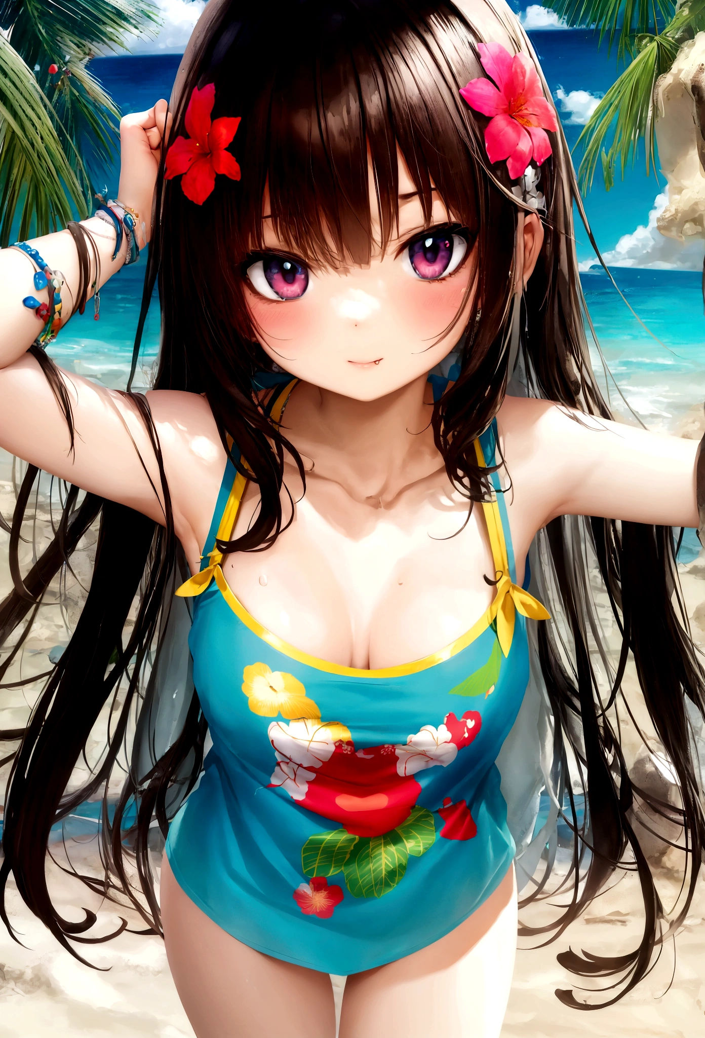 tshirt design, rzminjourney, Vector art, summer design, Hot as Hawaii
