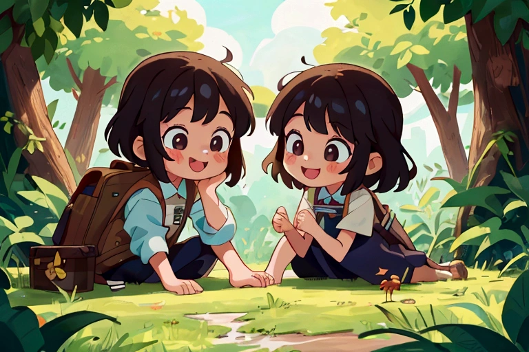 Mary and Anne walk the streets, watching people pass by without paying attention to them.