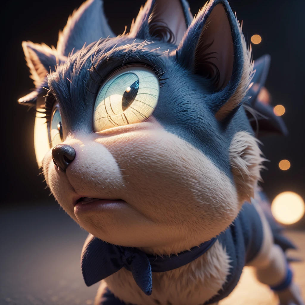 cartoon character , animation character, stylized character, animation style rendering, 3d stylized, Sonic Hedgehog rendering, Stylized 3D rendering, toon render screenshot, 3d character, 3d character, Stylized 3D rendering, 3D character rendering, cartoon character, Personagem de close up, character posing, (Pixar-style) (master part:1.2) (bokeh) (best quality) (skin detailed) (detailed texture) (8K) (Argilla) (cinematic lighting) (sharp focus