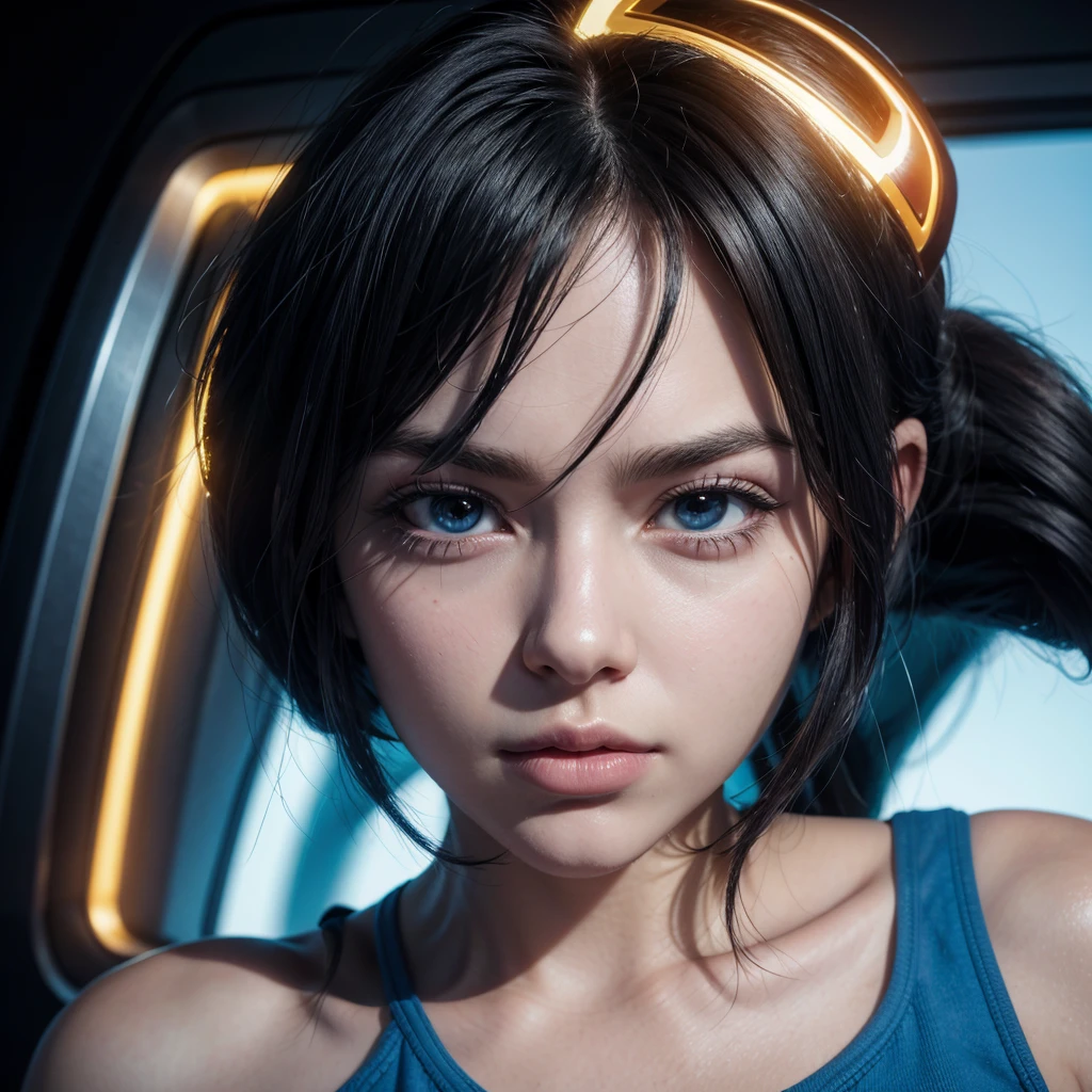 sonic, with human face. the character must be ultra realistic
