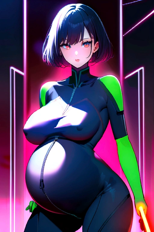Pregnant bodysuit sci-fi light saber
