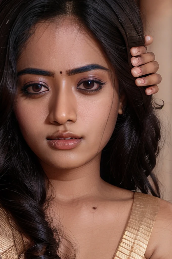 most beautiful Tamil girl full nude pussy goddess gods rays portrait close up shot ultra-realistic beautiful face
