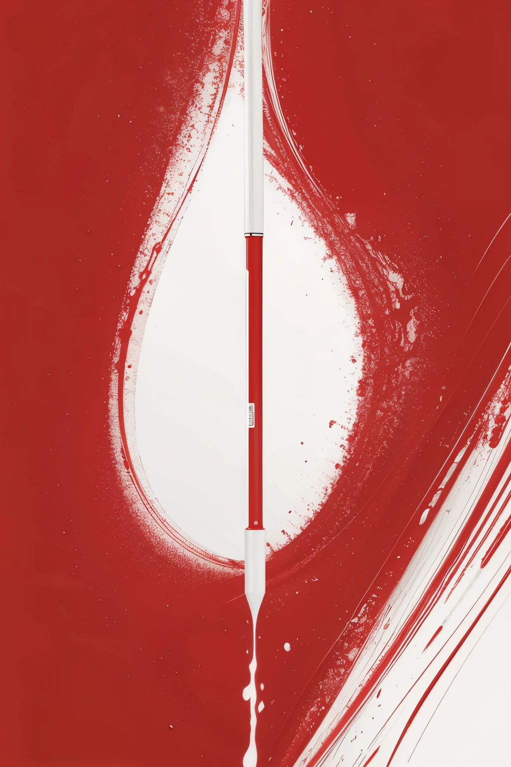 draw word STRONG in red with details in white, with melted effect